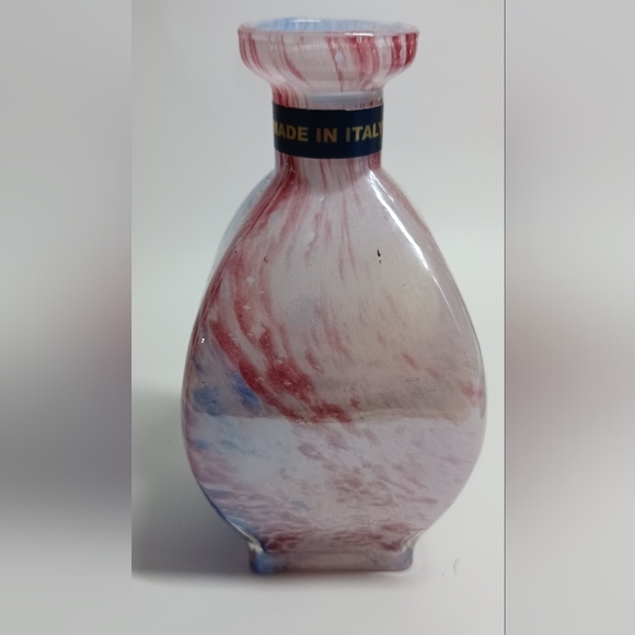 Lavorazione, T. Murano, Italy, Blue & Pink Iridescent Bud Vase, 6" - Picture 2 of 5
